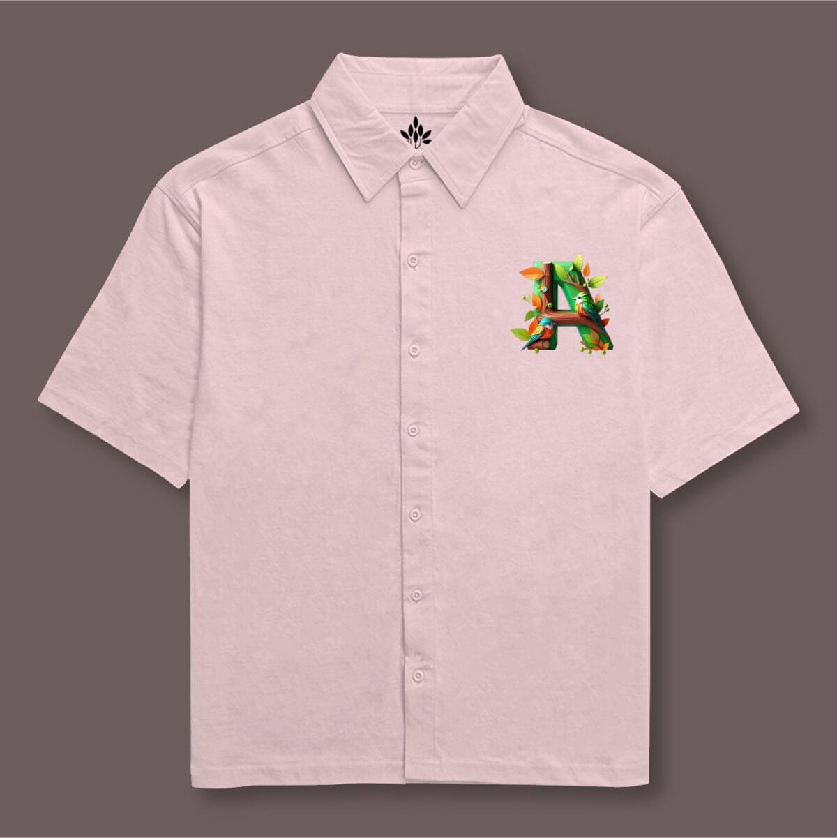 Alphabet A Oversized Cotton Shirt – 240 GSM - Image 2