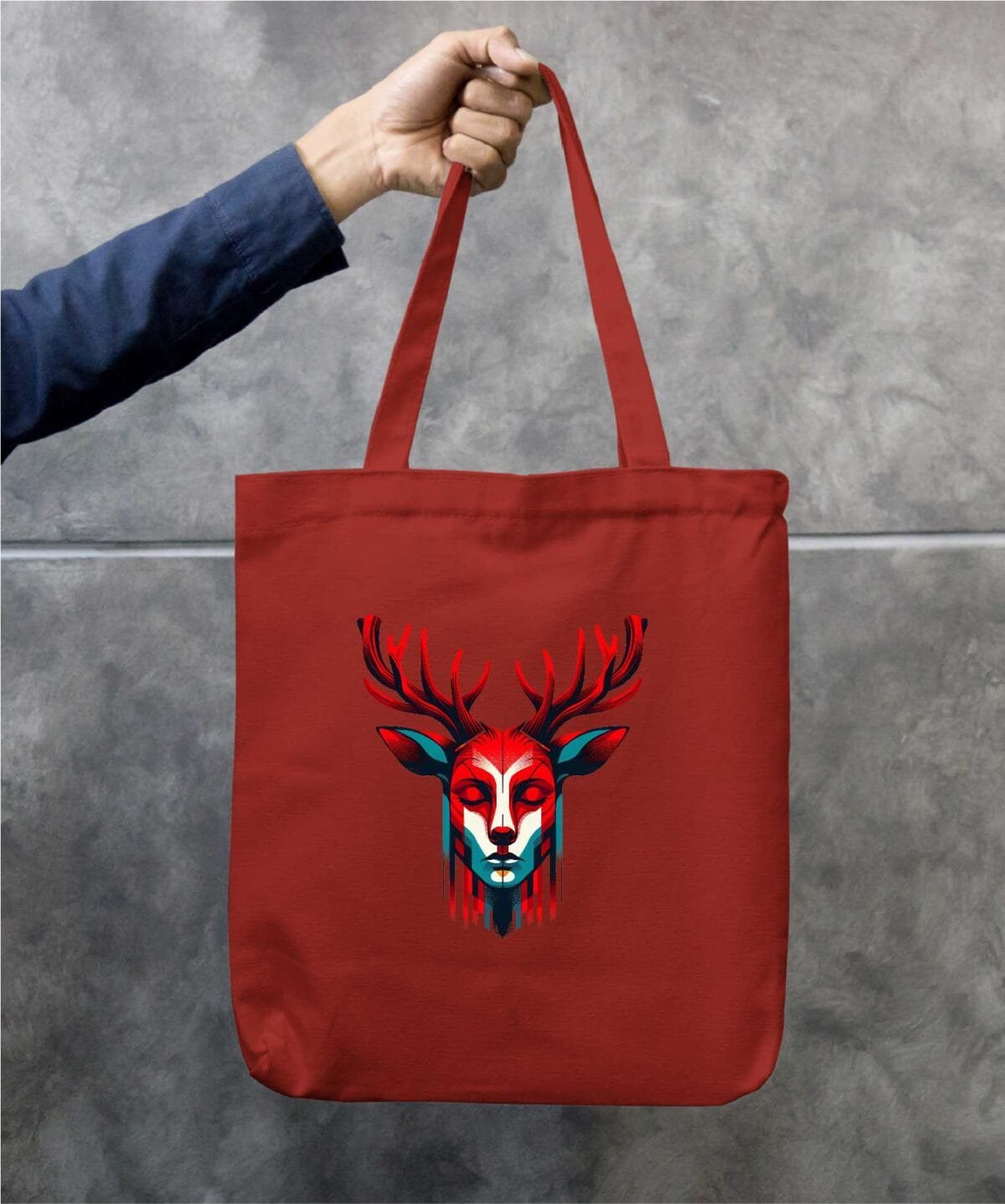 Deer Human Eco-Friendly Cotton Canvas Tote Bag – Stylish & Durable - Image 6