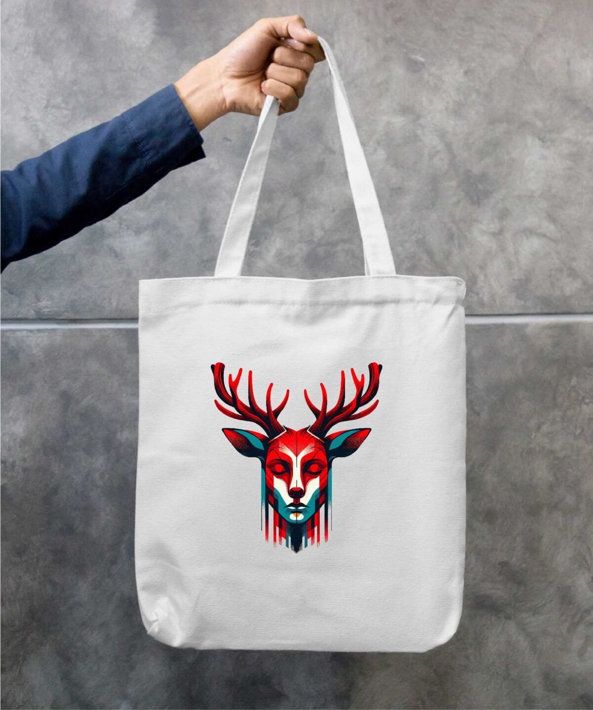 Deer Human Eco-Friendly Cotton Canvas Tote Bag – Stylish & Durable - Image 9