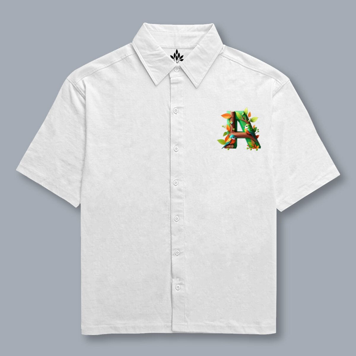 Alphabet A Oversized Cotton Shirt – 240 GSM - Image 3