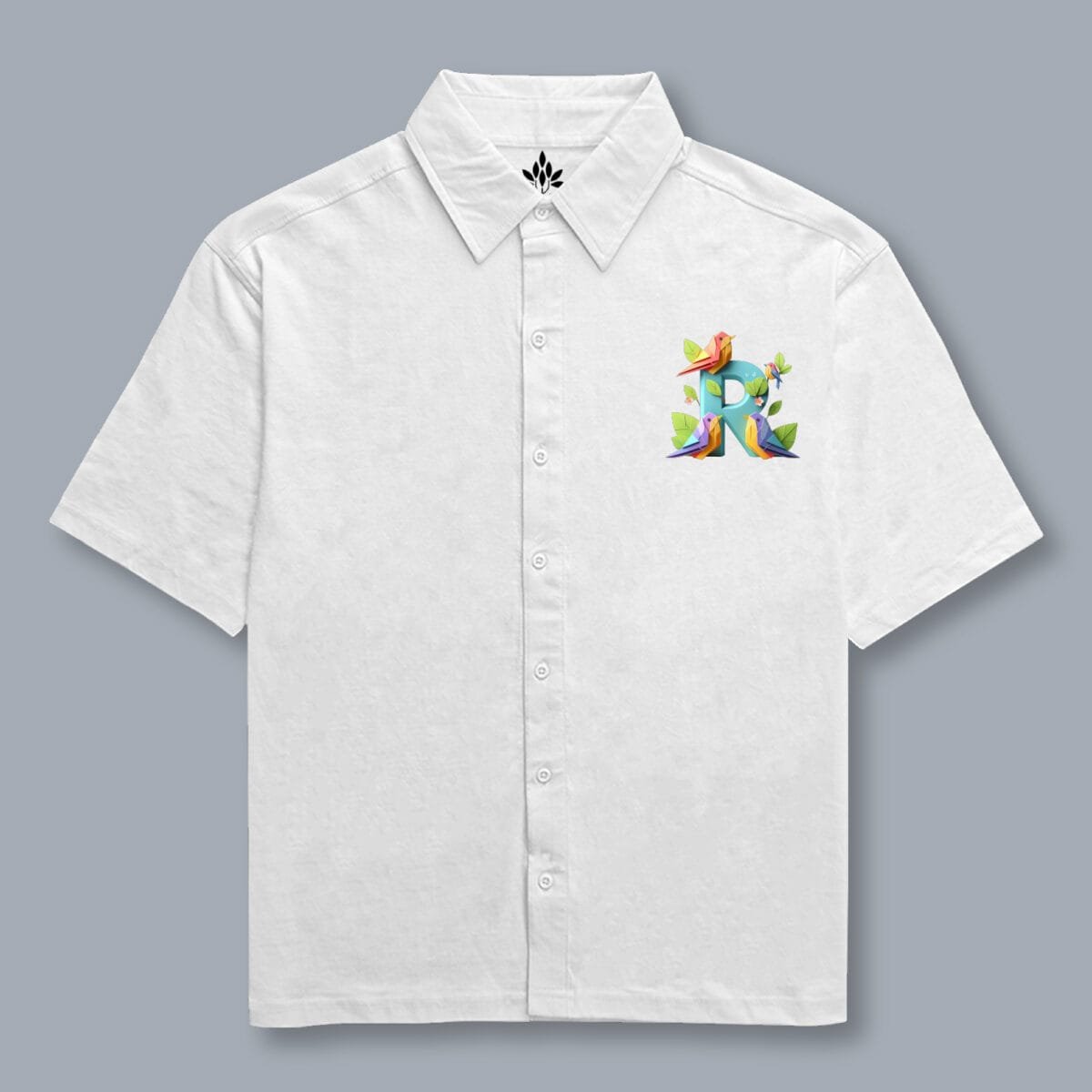ALPHABET R OVERSIZED COTTON SHIRT - Image 13