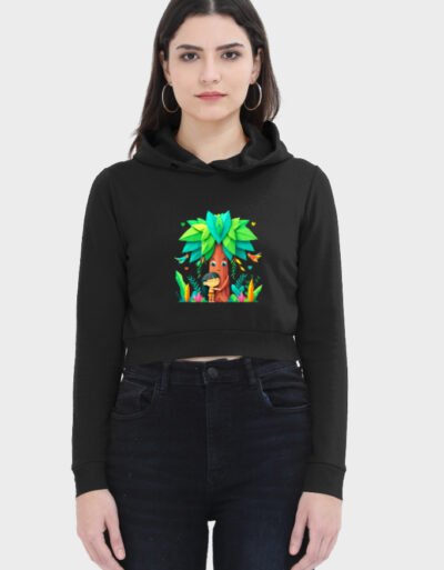 Mother Nature Premium Cotton Cropped Hoodies– 320 GSM | Relaxed Fit | Derby Rib Hem