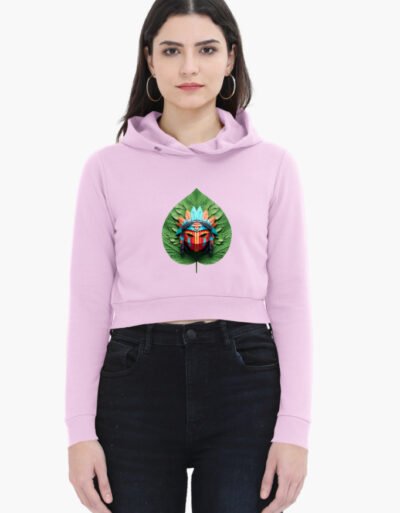 Leaf Of Pie Premium Cotton Cropped Hoodies– 320 GSM | Relaxed Fit | Derby Rib Hem