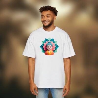 Buddha Face Leaves over-sized Tshirt