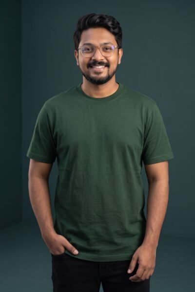 Emerald Green T-Shirt | 100% Cotton 180 GSM | Kalavaasi