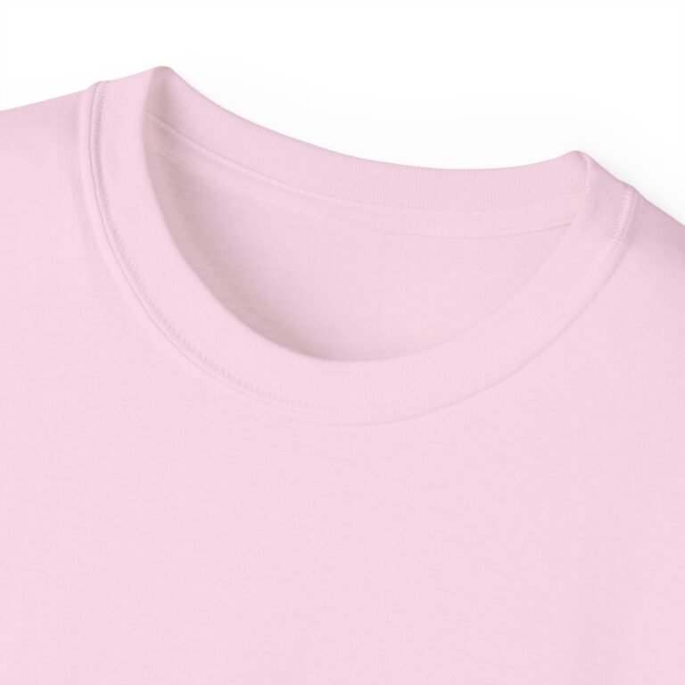 Baby Pink T Shirt 100 Cotton 180 GSM Kalavaasi Front Collar Closeup