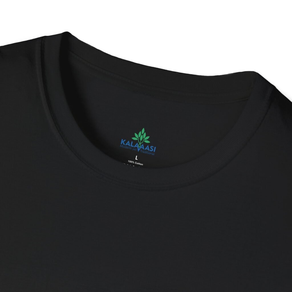 Black T Shirt 100 Cotton 180 GSM Kalavaasi Black Back 4
