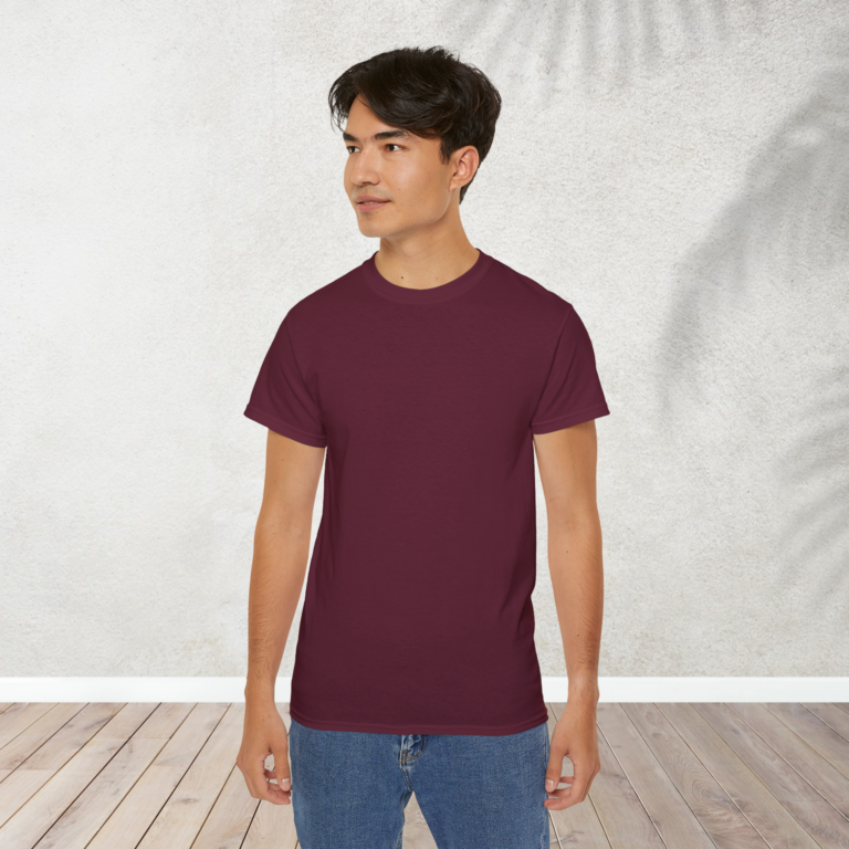 Maroon T Shirt 100 Cotton 180 GSM KalavaasiPerson 2 Front 1
