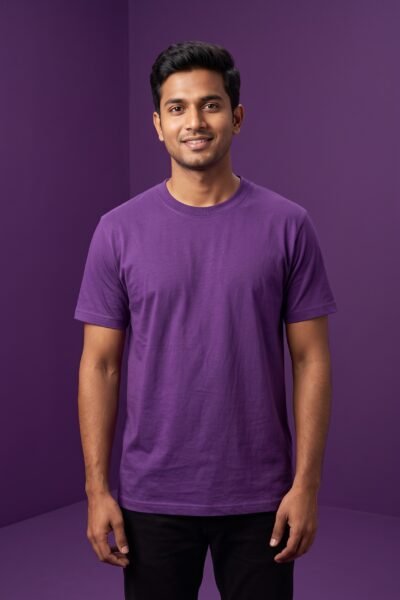kalavaasi Purple Half Sleeves T-Shirt