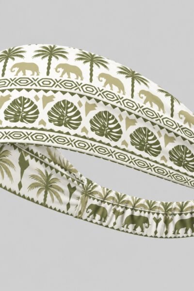 Forest Green Tribal Pattern Headband – Stretchable Sports & Fashion Headband | Kalavaasi