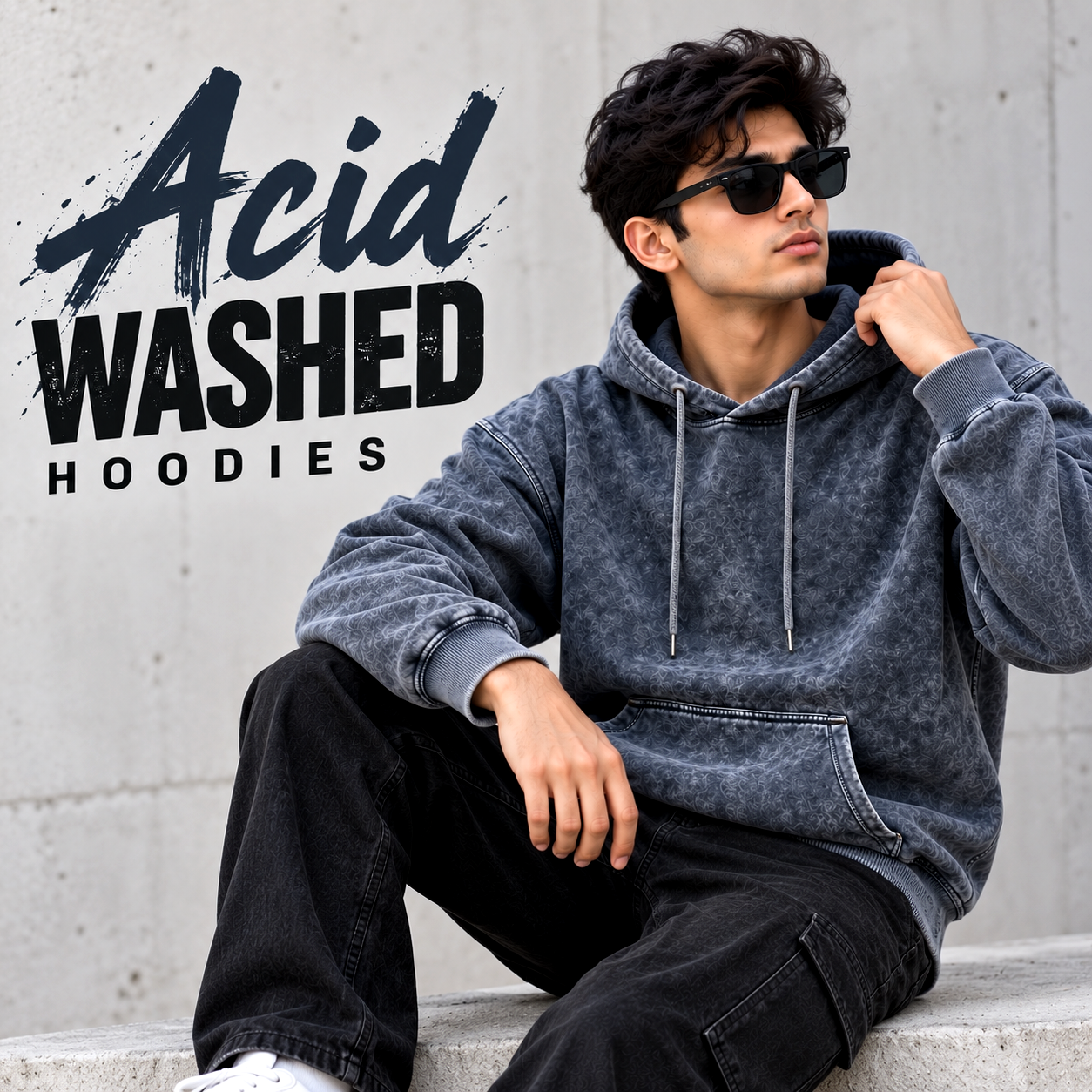 Acid Washed Hoodie Streetwear Ad(1)