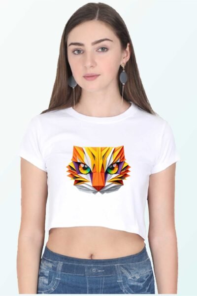 Wild cat Crop Top – Stylish Stretch Fit Casual Top | Women Wear | Kalavaasi