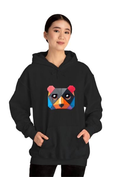 Bear Black Classic Hoodie | 300 GSM Cotton-Rich Unisex Streetwear | Kalavaasi