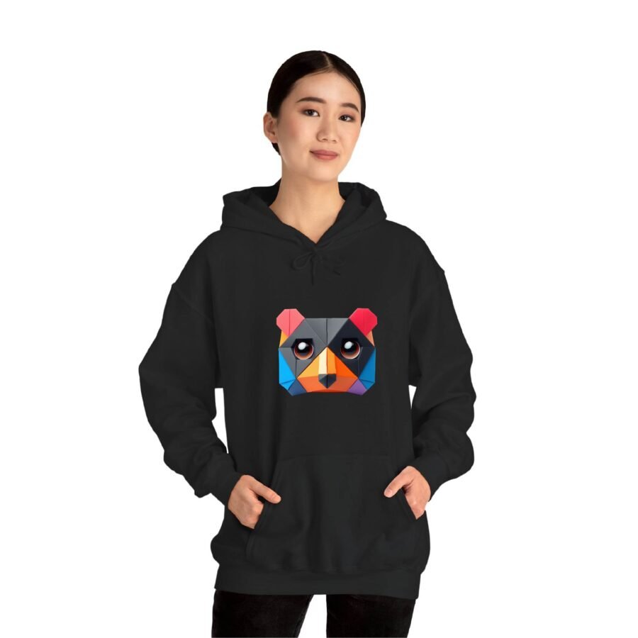 Bear Black Classic Hoodie | 300 GSM Cotton-Rich Unisex Streetwear | Kalavaasi