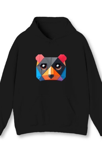 Bear Black Black Unisex Hoodie UH24 Front