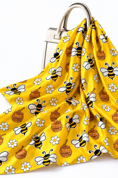 Bee Honey Scarf on Handbag