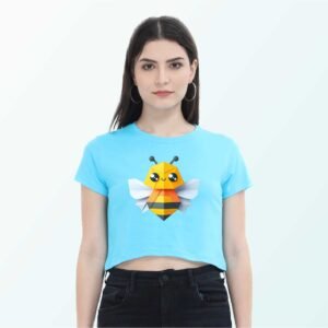 Bee Crop Top – Stylish Stretch Fit Casual Top | Women Wear | Kalavaasi