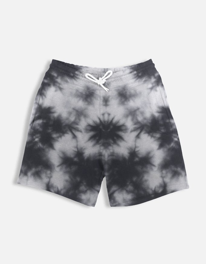Black Tie-Dye Shorts | 260 GSM Unisex Streetwear Shorts | Kalavaasi
