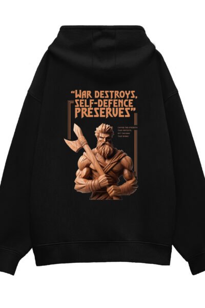 Black Unisex Over Hoddies UH32 Back