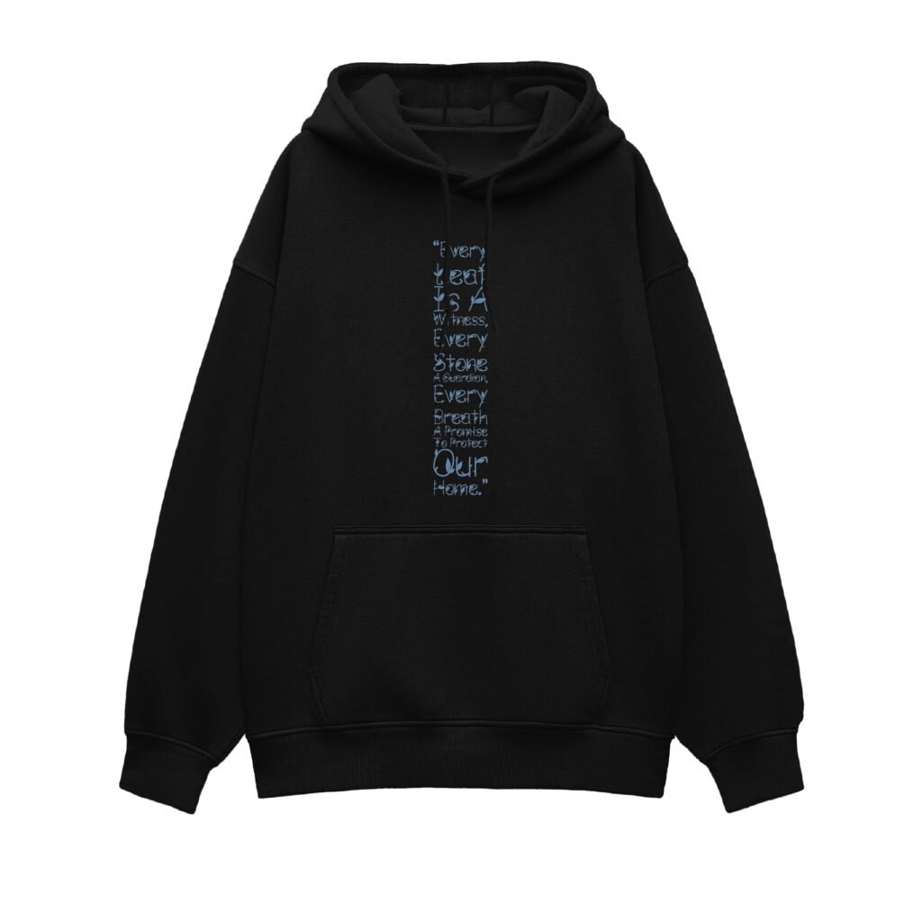 Black Unisex Over Hoddies UH32 Front 1