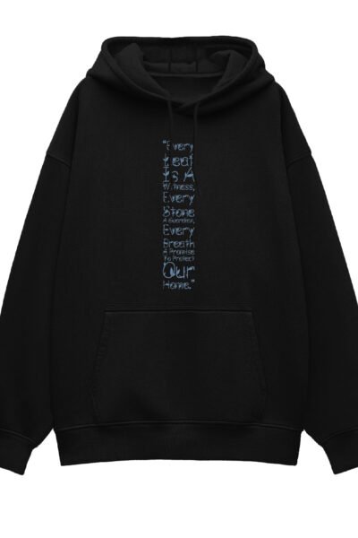Black Unisex Over Hoddies UH32 Front 1