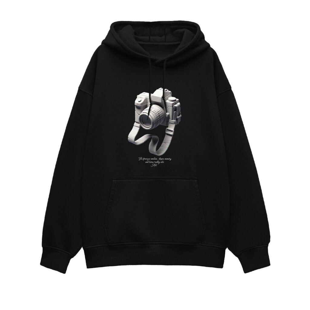 Black Unisex Over Hoddies UH32 Front 2