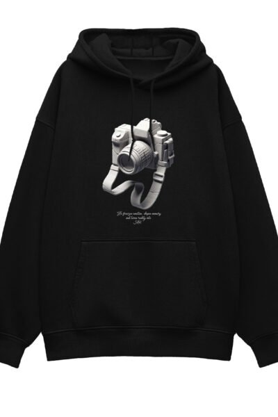 Black Unisex Over Hoddies UH32 Front 2