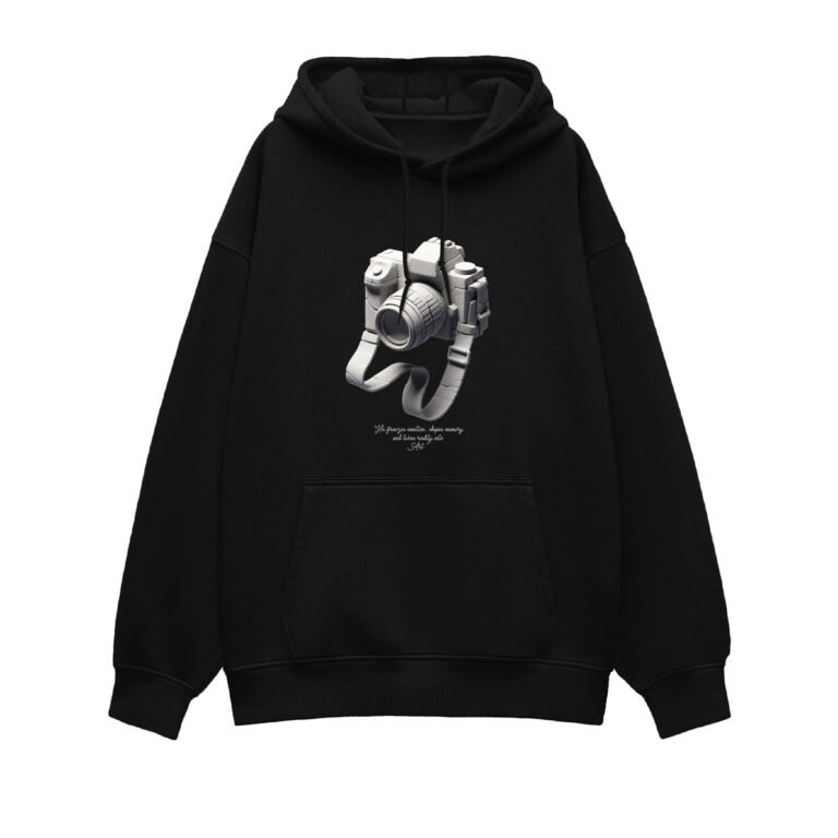 Black Unisex Over Hoddies UH32 Front 2