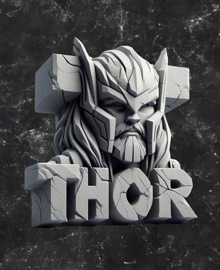 Thor 3D Acid Washed Oversized T-Shirt | Unisex Wear | Kalavaasi