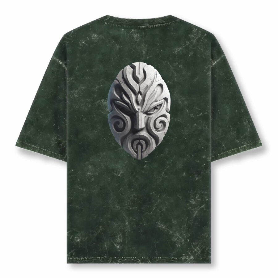 Owl warrior Acid Washed Oversized T-Shirt | Unisex Wear | Kalavaasi