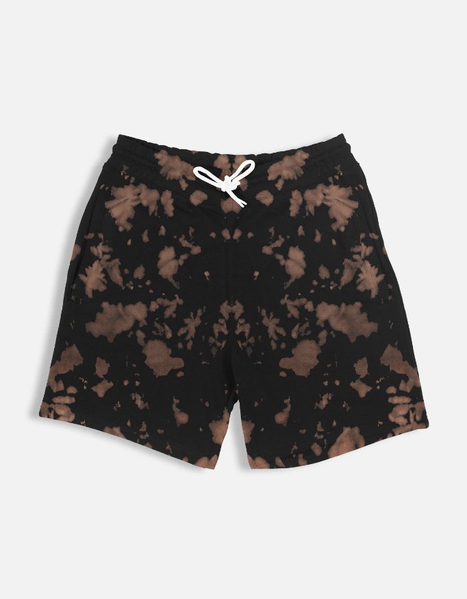 Brown Tie-Dye Shorts | 260 GSM Unisex Streetwear Shorts | Kalavaasi
