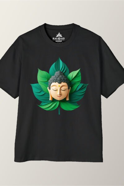 Budhha big Leaves Black OverT Boy 1 Front 2