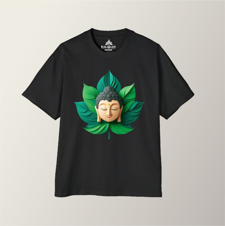 Budhha big Leaves Black OverT Boy 1 Front 2