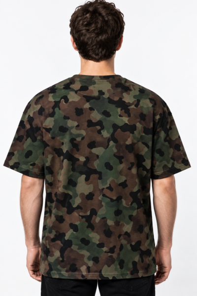 Camo Fade Acid Washed Oversized T Shirt Unisex Wear Kalavaasi 2
