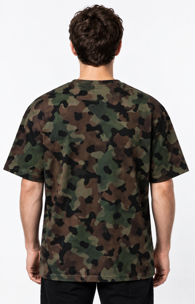 Camo Fade Acid Washed Oversized T Shirt Unisex Wear Kalavaasi 2