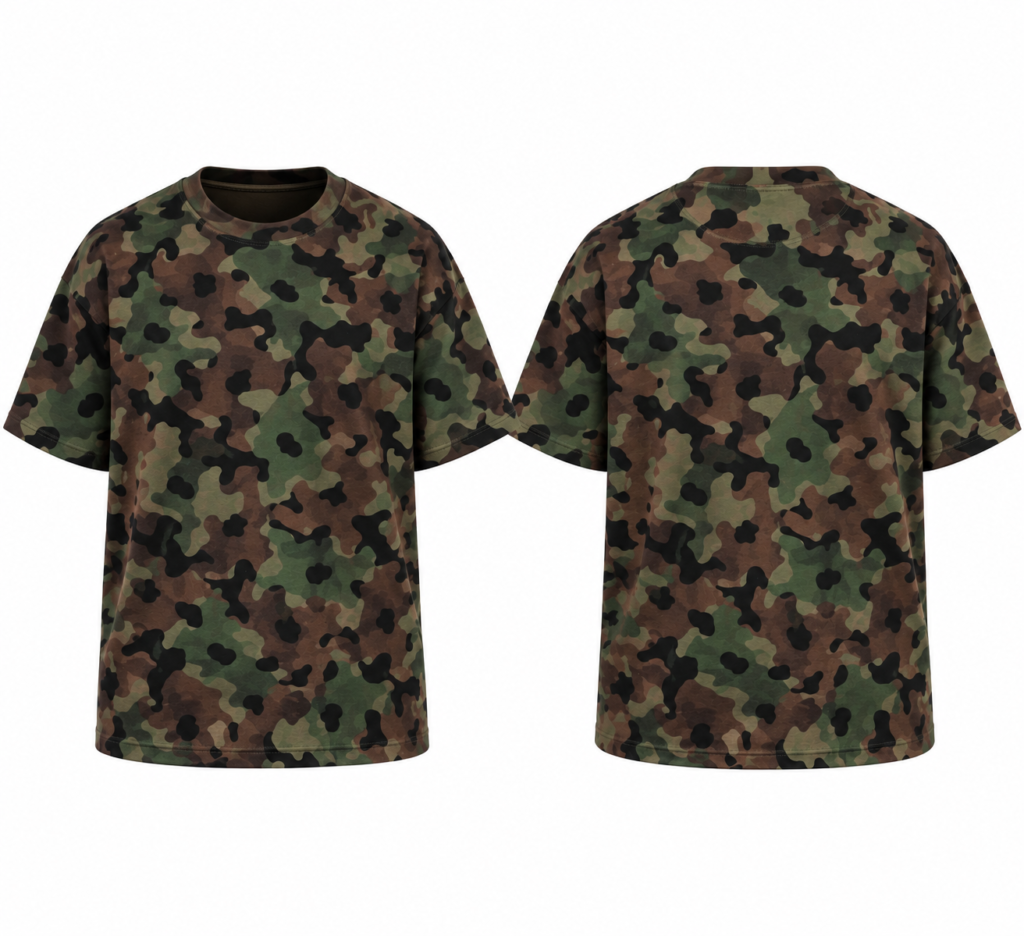Camo Fade Acid Washed Oversized T Shirt Unisex Wear Kalavaasi 4
