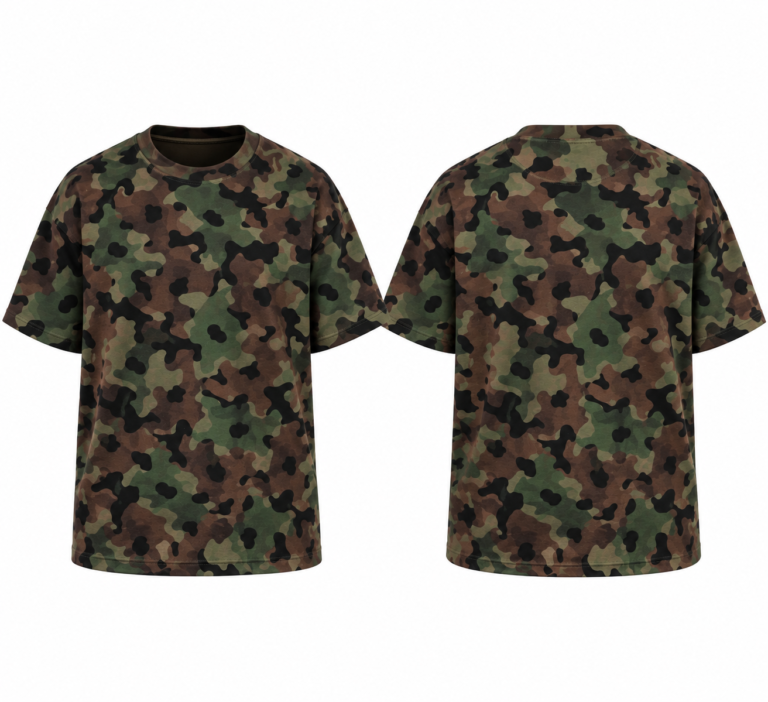 Camo Fade Acid Washed Oversized T Shirt Unisex Wear Kalavaasi 4