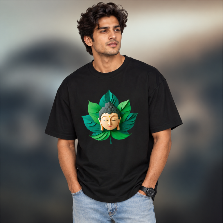 Casual Buddha Leaf Streetwear Portrait