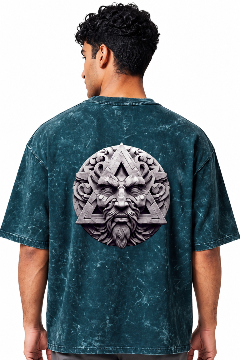 Trimonk Acid Washed Oversized T-Shirt | Unisex Wear | Kalavaasi