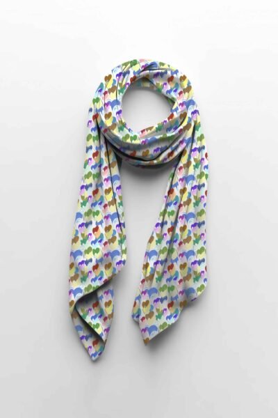 Colorful hearts Stole– Premium Printed Stole | Kalavaasi