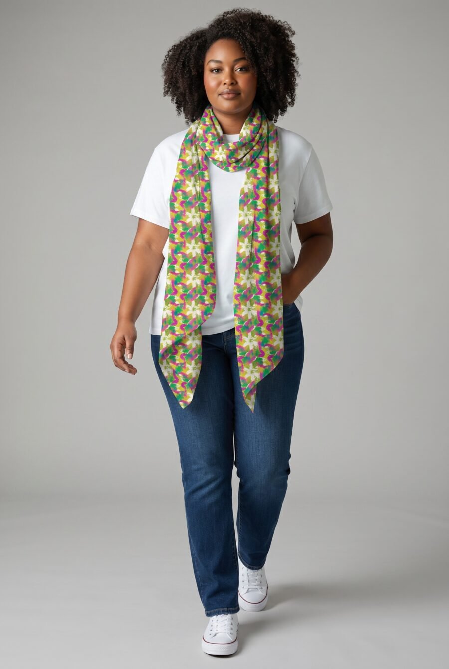 Colour Phool Stole– Premium Printed Stole | Kalavaasi