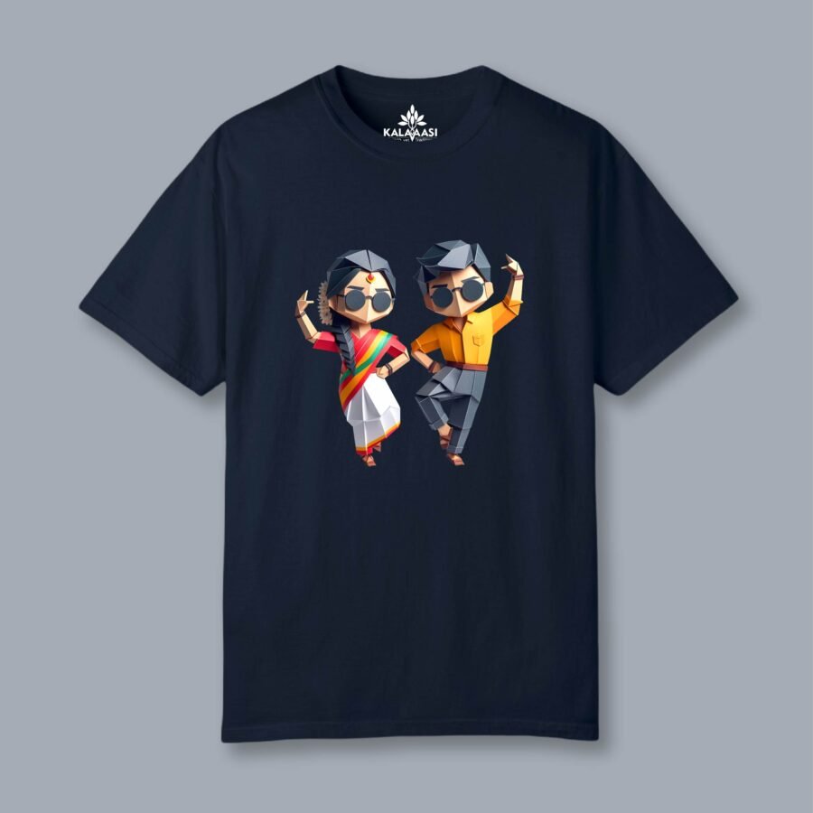 Dance Patner Crew Neck Regular T-Shirt | 100% Cotton 180 GSM | Kalavaasi