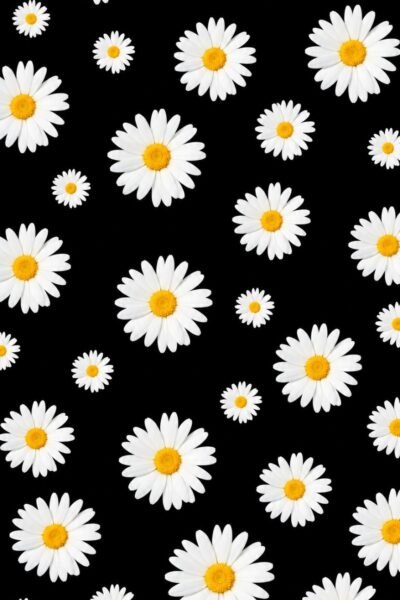 Daisy Black Pattern Large Tote Bag – UT20 Kalavaasi 1
