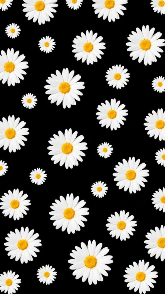 Daisy Black Pattern Large Tote Bag – UT20 Kalavaasi 1
