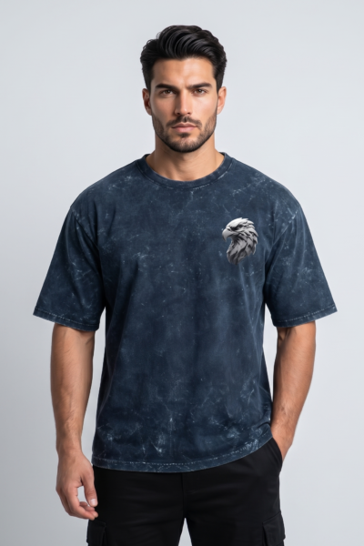 Eagle Sculpt ACid Washed Tshirt Front