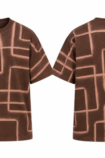 Earthy brown Acid Washed Oversized T Shirt Unisex Wear Kalavaasi 1