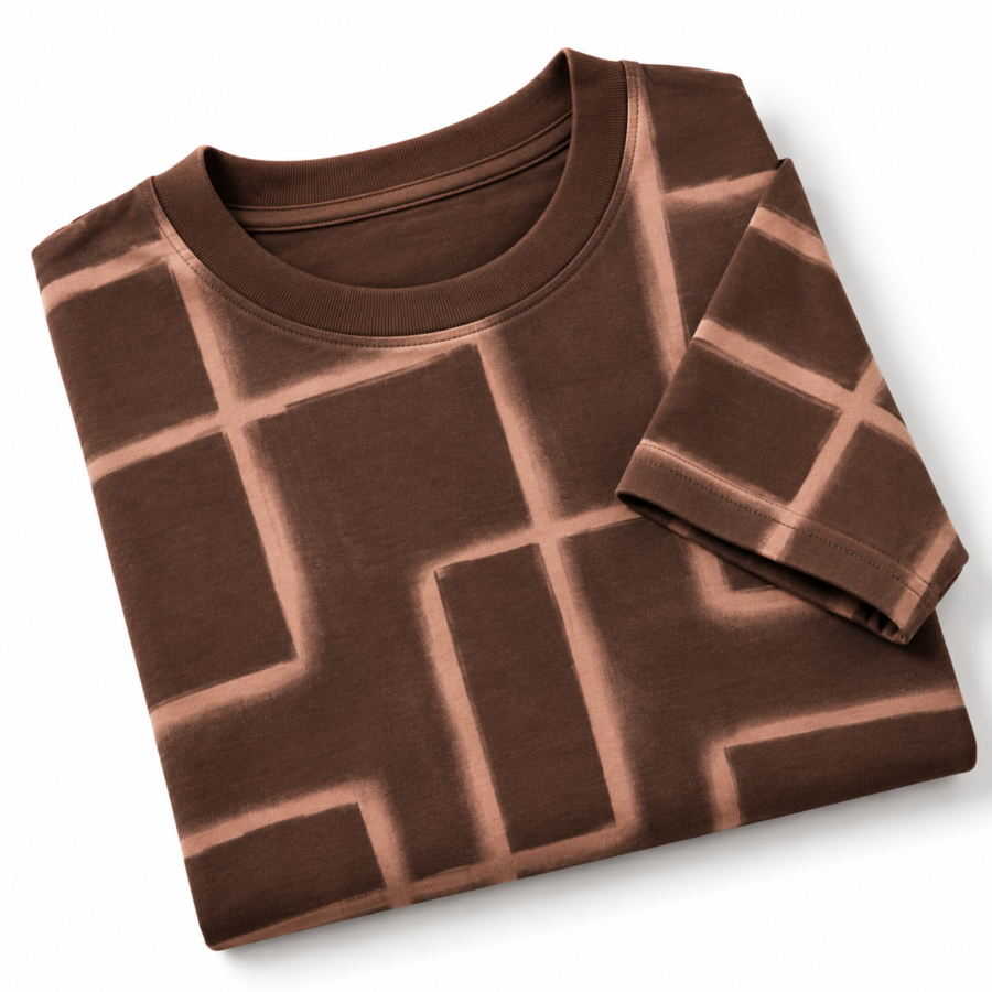 Earthy brown Acid Washed Oversized T Shirt Unisex Wear Kalavaasi 2