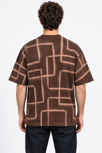 Earthy brown Acid Washed Oversized T Shirt Unisex Wear Kalavaasi 4