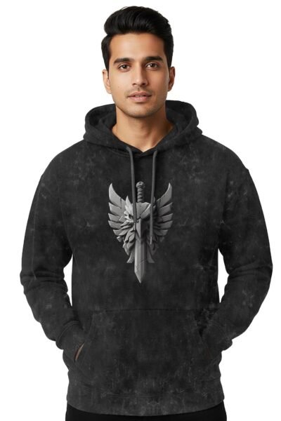 End Of War Acid Wash Hoodie | 300 GSM Premium Cotton Unisex Streetwear | Kalavaasi