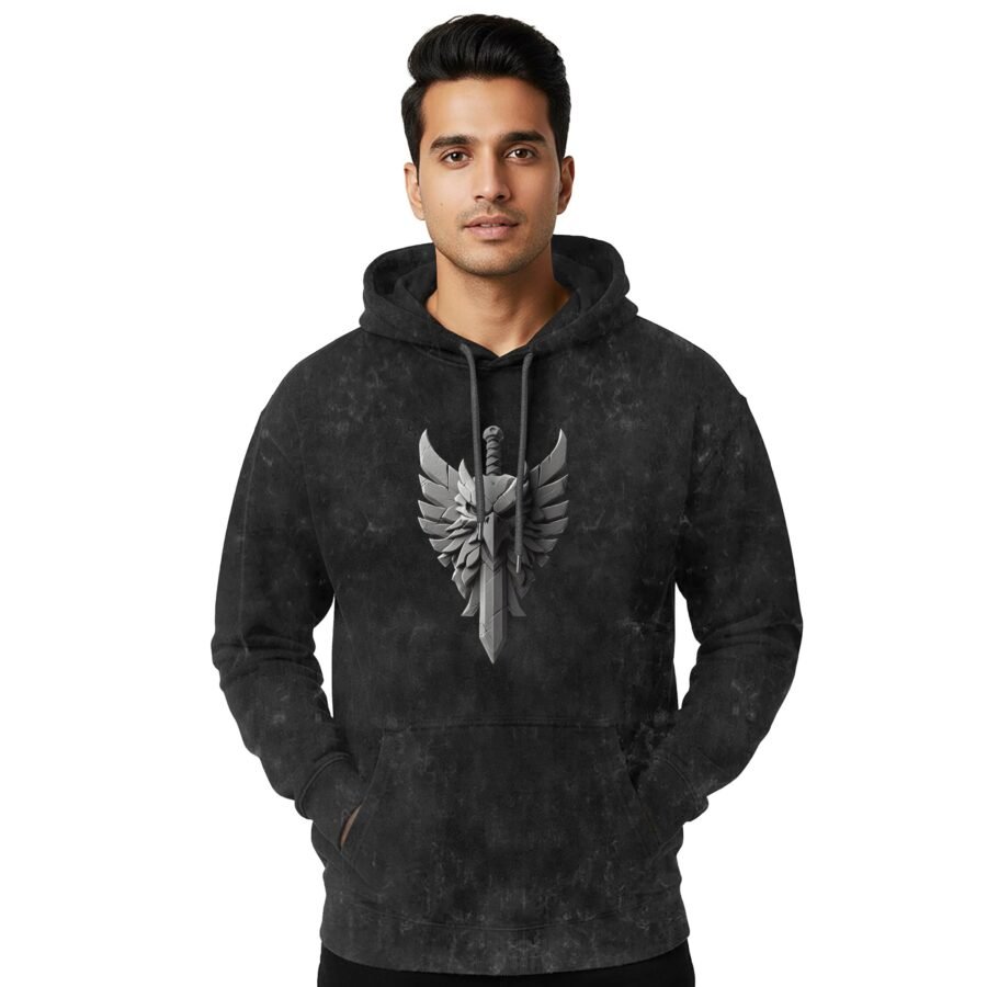 End Of War Acid Wash Hoodie | 300 GSM Premium Cotton Unisex Streetwear | Kalavaasi